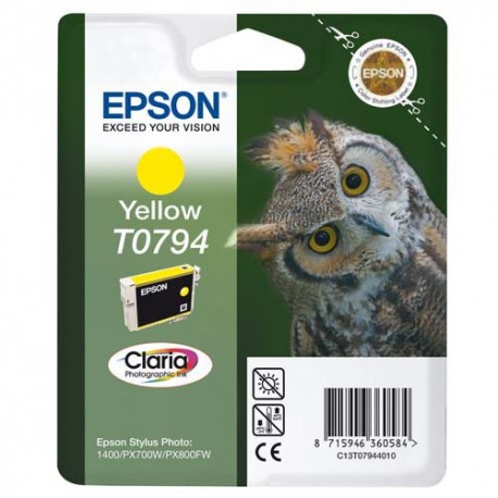 T0794 (T079440) EPSON Cartouche jet d'encre jaune de marque Epson C13T079440