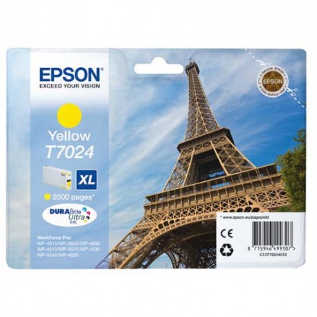 T7024 (T702440) EPSON Cartouche jet d'encre jaune XL de marque Epson C13T702440