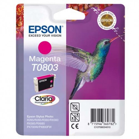 T0803 (T080340) EPSON Cartouche jet d'encre magenta de marque Epson C13T080340