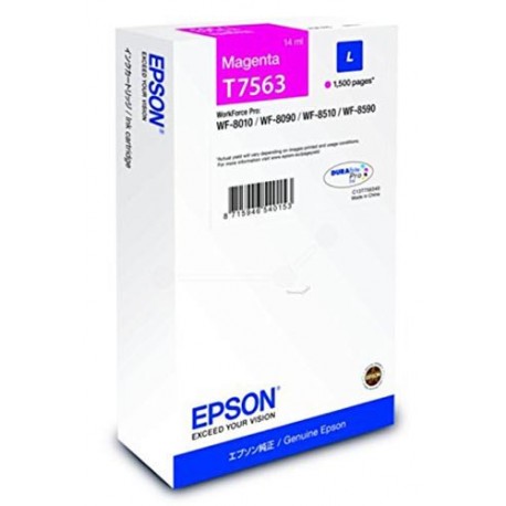 T7563 (T756340) EPSON Cartouche jet d'encre Magenta L de marque Epson C13T756340