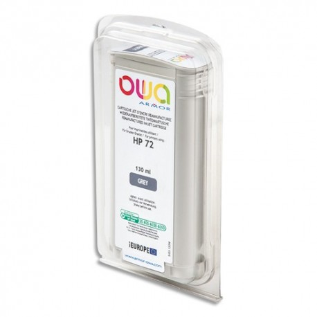 OWA Cartouche compatible jet d'encre remanufacturées Gris HP 72 / C 9374 A B45113OW