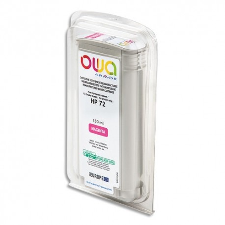 OWA Cartouche compatible jet d'encre remanufacturées Magenta HP 72 / C 9372 A B45115OW