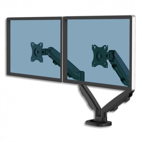 FELLOWES Bras porte-écran double réglable EPPA, 1 écran jusqu'à 39'', noir,  9683401 - Direct Papeterie.com