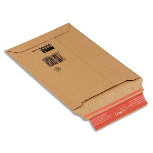 COLOMPAC Pochette d'expédition rigide en carton brun - Format A3