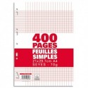 Copies doubles 200 pages 70g A4 non perforées 5x5 NF 86 (Etui de 50)