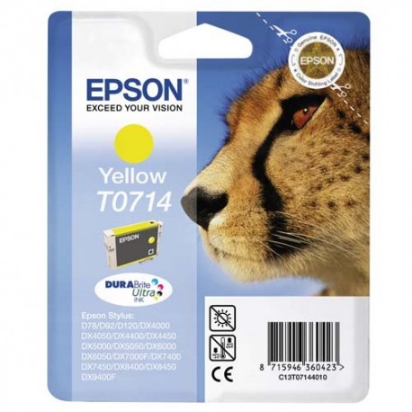 T0714 (T071440) EPSON Cartouche jet d'encre jaune de marque Epson C13T071440