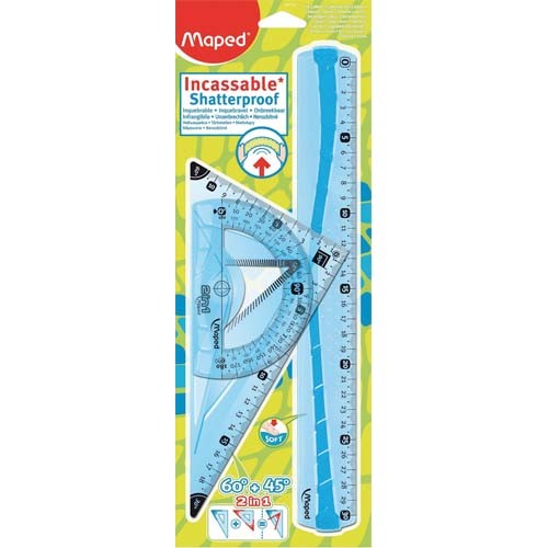 Maped règle plate essentials plastique 15 cm 146507 - Kit de géométrie -  Achat & prix