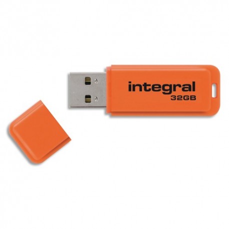 INTEGRAL Clé USB 3.0 Neon 32Go Orange INFD32GoNEONOR3.0+ redevance