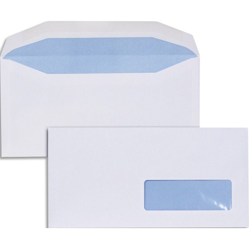 Enveloppes blanches à fenêtre